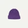 Purple Cashmere Ribbed Knit Cap 1 Purple Cashmere Ribbed Knit Cap -Drakes Shop DR1AG1 21577 07 900 1