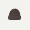 Brown Cashmere Ribbed Knit Cap -Drakes Shop DR1AG1 21577 08 300 1