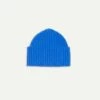Blue Lambswool Ribbed Knit Cap -Drakes Shop DR1AG1 21579 04 200 1