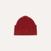 Red Lambswool Ribbed Knit Cap -Drakes Shop DR1AG1 21579 05 700 1