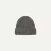 Charcoal Cashmere Ribbed Knit Cap -Drakes Shop DR1AG121577 03 1