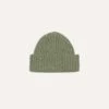 Light Green Donegal Ribbed Merino Knit Cap -Drakes Shop DR1AG121581 06400 1