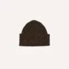 Brown Donegal Ribbed Merino Knit Cap 2 Brown Donegal Ribbed Merino Knit Cap -Drakes Shop DR1AG121581 08300 1