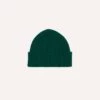 Green Angora Lambswool Ribbed Knit Cap -Drakes Shop DR1AG122686 02400 1