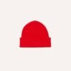 Red Angora Lambswool Ribbed Knit Cap -Drakes Shop DR1AG122686 05700 1