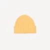 Yellow Angora Lambswool Ribbed Knit Cap