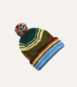 Chamula For Drake's Multi Serape Knit Cap -Drakes Shop DR1AG123647 01102 3