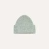 ALD / Drake's Grey Donegal Ribbed Knit Beanie