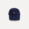 Navy 'D' Flag Emblem Cotton Corduroy Baseball Cap