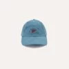 Blue Pigeon Flag Emblem Cotton Corduroy Baseball Cap -Drakes Shop DR1AG224067 01 000 1