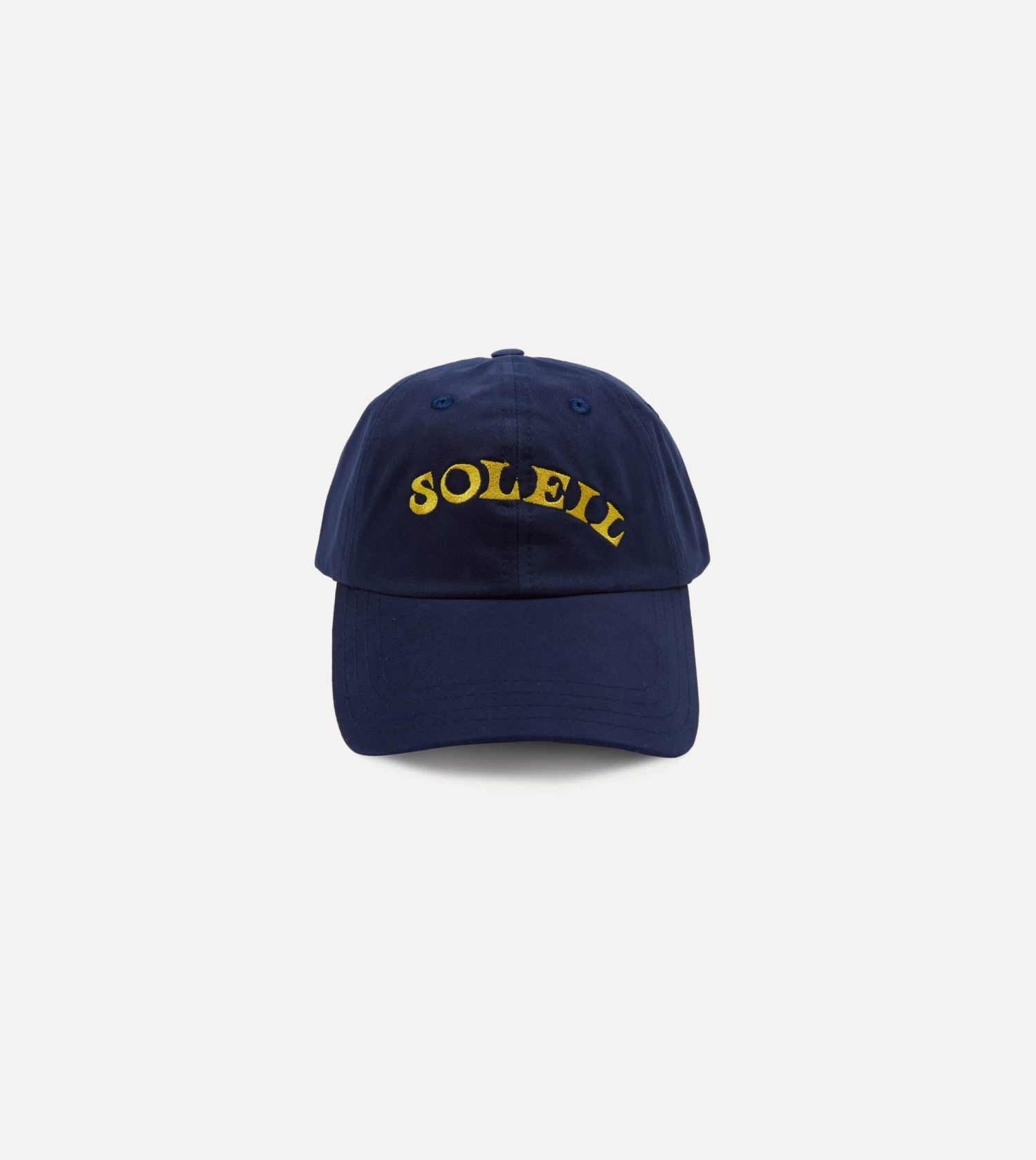 Navy Soleil Cotton Twill Baseball Cap 3 Navy Soleil Cotton Twill Baseball Cap