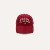 Red Morlaix Plombeé '77 Cotton Twill Baseball Cap -Drakes Shop DR1AG224070 01 700 1