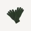 Green Lambswool Knitted Gloves -Drakes Shop DR1AH021580 02400 1