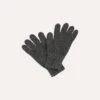 Grey Merino Wool Knitted Gloves 1 Grey Merino Wool Knitted Gloves -Drakes Shop DR1AH021582 03600 1