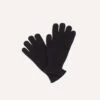 Navy Lambswool Ribbed Knitted Gloves -Drakes Shop DR1AH023782 02250 1