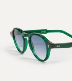 Bottle Green Acetate Blake Sunglasses -Drakes Shop DR1AI019403 05400 5