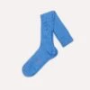 Sky Blue Cotton Over-the-Calf Socks 2 Sky Blue Cotton Over-the-Calf Socks -Drakes Shop DR1AJ121435 05200 1