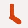 Orange Wool Mid-Calf Socks 2 Orange Wool Mid-Calf Socks -Drakes Shop DR1AJ221426 05 1