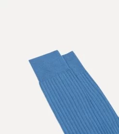 ALD / Drake's Blue Dress Sock -Drakes Shop DR1AJ223758 01200 2