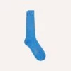 Sky Blue Cotton Mid-Calf Socks -Drakes Shop DR1AJ224196 05200 1