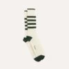 Green And Ecru Heavy Striped Sport Socks -Drakes Shop DR1AJ322409 01050 1