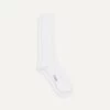 White Cotton Sports Socks -Drakes Shop DR1AJ322413 02000 1