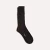 Black Cotton Sports Socks -Drakes Shop DR1AJ322413 04100 1