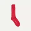 Red Cotton Sports Socks -Drakes Shop DR1AJ322413 06700 1