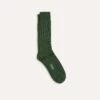Forest Green Cotton Sports Socks 1 Forest Green Cotton Sports Socks -Drakes Shop DR1AJ322413 07400 1