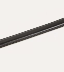 Black Fully Lined Bridle Leather Belt With Brass Buckle -Drakes Shop DR1AK121922 02100 4