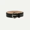 Black Bridle Calf Leather Western Belt -Drakes Shop DR1AK122948 01100 1