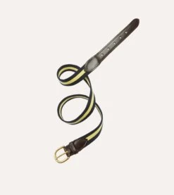 ALD / Drake's Striped Web Belt -Drakes Shop DR1AK123756 01500 5