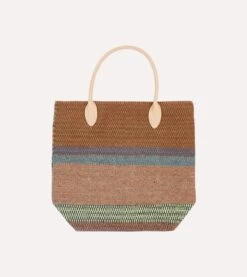 Chamula Stripe Wool Blanket Tote -Drakes Shop DR1AM223637 01662 6