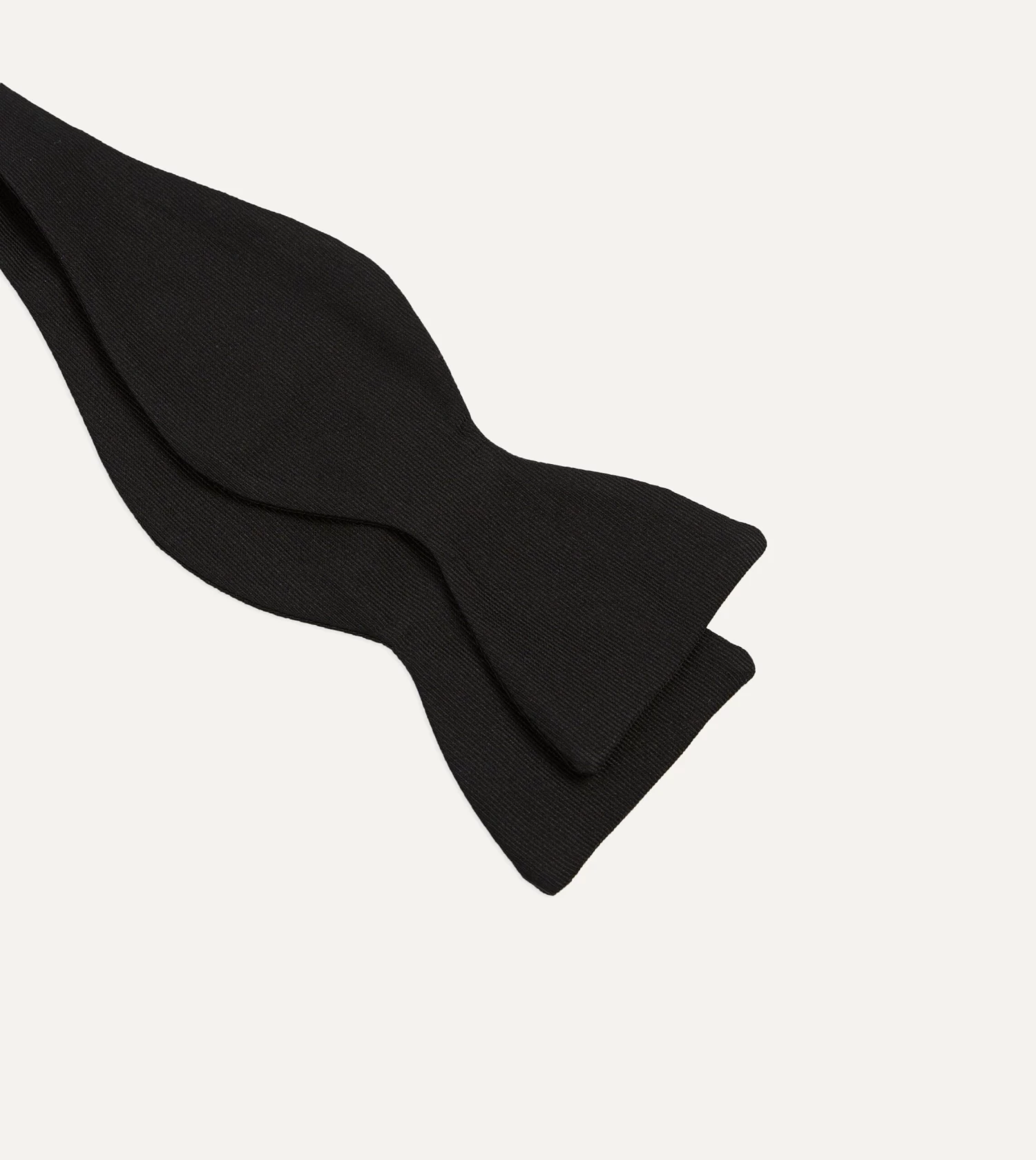 Black Self-Tie Silk Butterfly Bow Tie 4 Black Self-Tie Silk Butterfly Bow Tie - Image 2