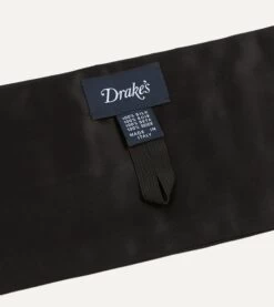 Black Silk Faille Cummerbund -Drakes Shop DR1AR223805 01100 4