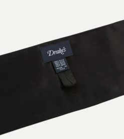 Black Silk Barathea Cummerbund -Drakes Shop DR1AR323805 01100 4