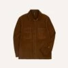 Brown Roughout Suede Overshirt -Drakes Shop DR2A1A21601 01300 1 fa40a105 c4d0 4b56 821f 4036d2945078