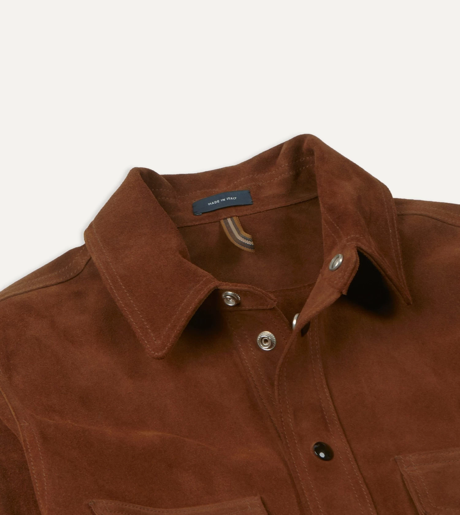 Brown Roughout Suede Overshirt 5 Brown Roughout Suede Overshirt - Image 3