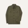 Olive Cotton Field Shirt -Drakes Shop DR2A1A24008 02400 1