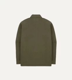 Olive Cotton Field Shirt -Drakes Shop DR2A1A24008 02400 6