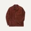 Rust Heavyweight Suede Five-Pocket Chore Jacket -Drakes Shop DR2A1B19520 01700 1
