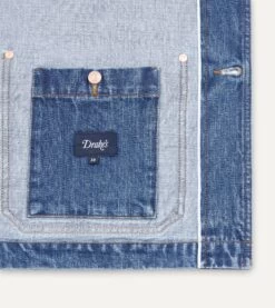 Bleach Wash Selvedge Denim Five-Pocket Chore Jacket -Drakes Shop DR2A1B20387 02200 6
