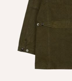 Olive Green Cotton Canvas Chasseur Jacket -Drakes Shop DR2A1B22022 01300 7