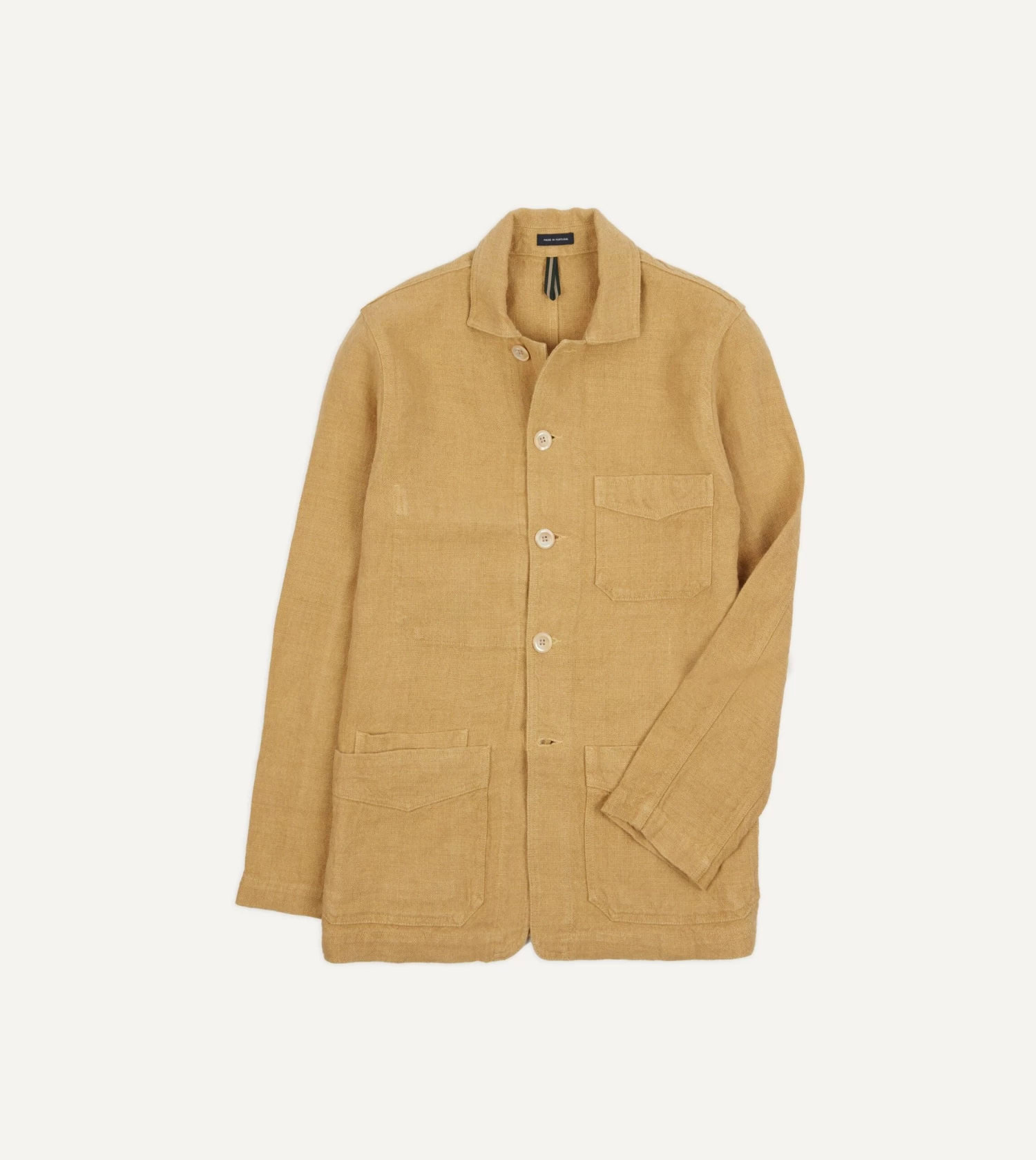 Sand Linen Five-Pocket Chore Jacket 3 Sand Linen Five-Pocket Chore Jacket