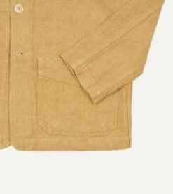 Sand Linen Five-Pocket Chore Jacket 14 Sand Linen Five-Pocket Chore Jacket -Drakes Shop DR2A1B22085 08300 5