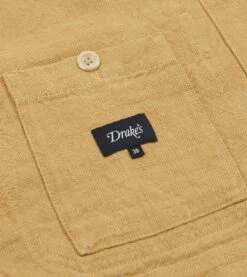 Sand Linen Five-Pocket Chore Jacket 15 Sand Linen Five-Pocket Chore Jacket -Drakes Shop DR2A1B22085 08300 6