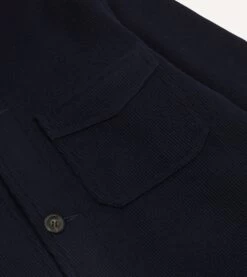 Navy Wool Five-Pocket Chore Jacket -Drakes Shop DR2A1B22941 01250 4