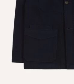 Navy Wool Five-Pocket Chore Jacket -Drakes Shop DR2A1B22941 01250 6