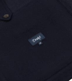 Navy Melton Wool Donkey Chore Jacket -Drakes Shop DR2A1B23509 01250 6