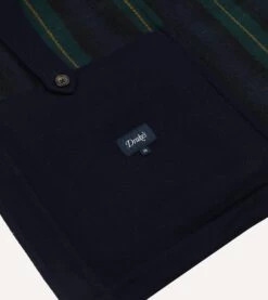 Johnston Check Melton Wool Donkey Chore Jacket -Drakes Shop DR2A1B23509 02253 6